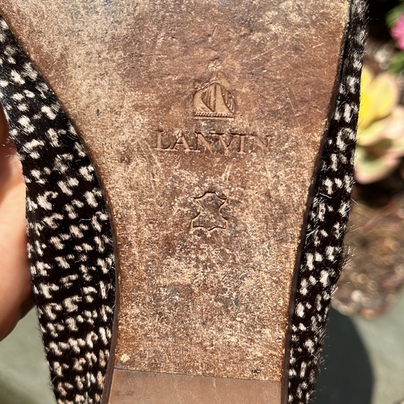 Lanvin ballet flats size 38 black and white pattern - Picture 4 of 6